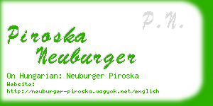 piroska neuburger business card